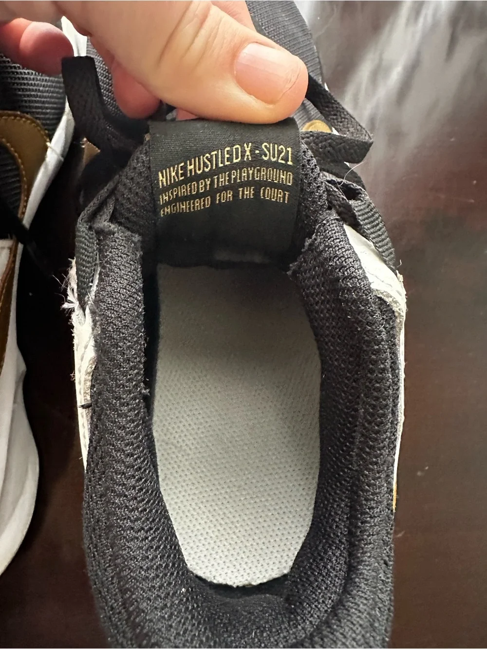 Nike Black, White and Gold Low-Top Sneakers